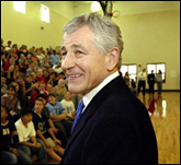 Hagel chats with the American people.