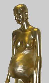 pregnant lady statue