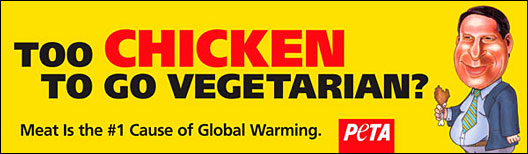 Too chicken to go vegetarian?. Photo: PETA