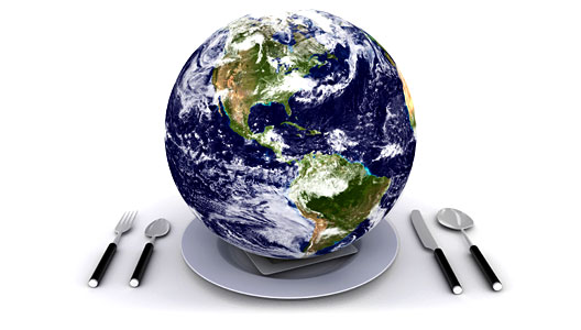 Earth on a plate