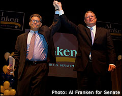 Al Franken and Al Gore. Photo: Al Franken for Senate