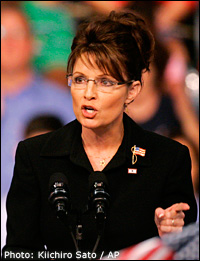 Sarah Palin. Photo: Kiichiro Sato / AP