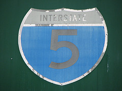 I-5 highway sign
