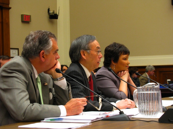 Ray LaHood, Steven Chu, and Lisa Jackson testify before the House Energy and Commerce Committee. 