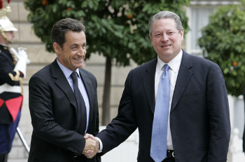Nicolas Sarkozy and Al Gore