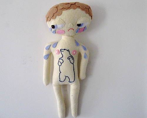 Plush doll from Fiber Arctic exhibit
