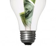 Money in a light bulb.