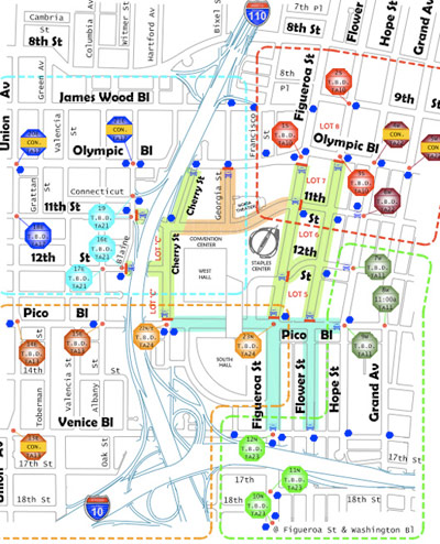 Los Angeles Street Closure Map