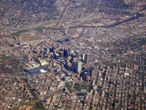 Denver aerial view