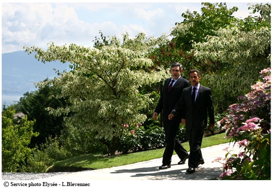 Nicolas Sarkozy and Gordon Brown