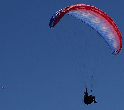 Man parachuting
