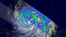 radar image of hurricane bill