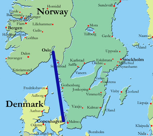 scandinavia map