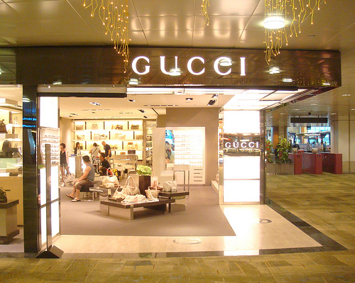 Gucci storefront. 