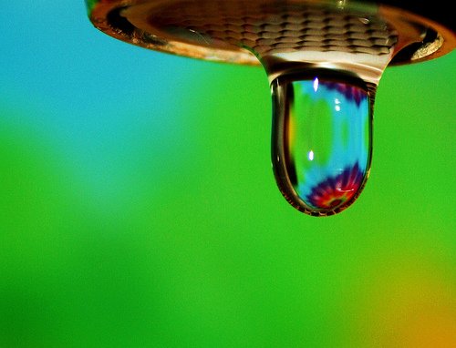 colorful water droplet