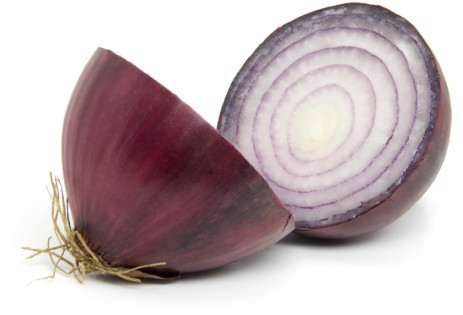 onion chopped in half