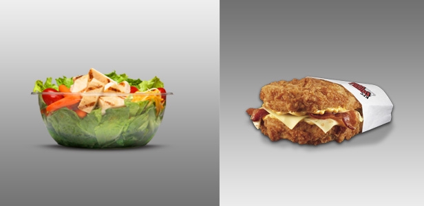 Double Down vs. salad