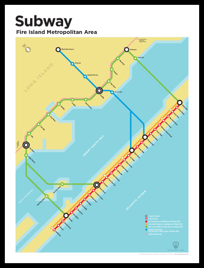 Transit Authority Figures' fake Fire Island subway route