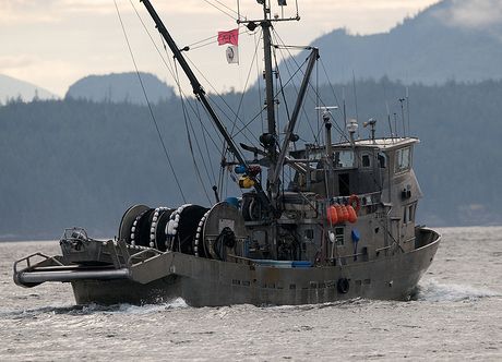 A commerical trawler. 