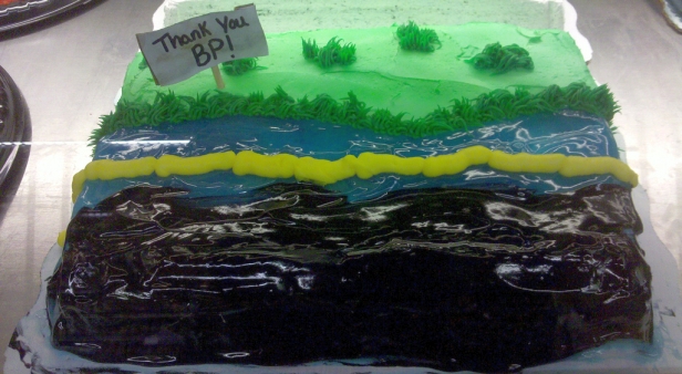 BP oil spill cake