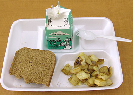 DC school breakfast tray