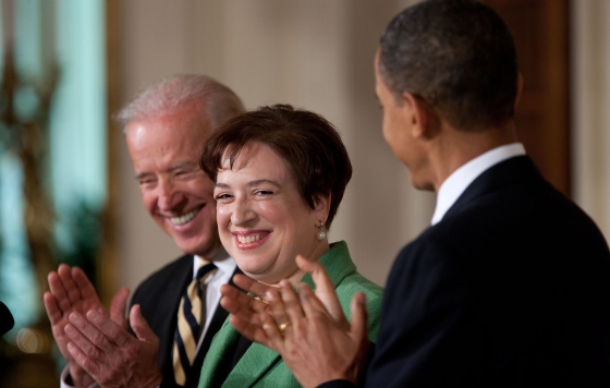 Elena Kagan with Biden and Obama