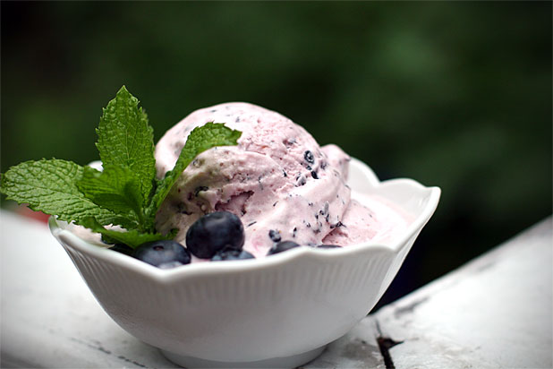 Blueberry ice cream