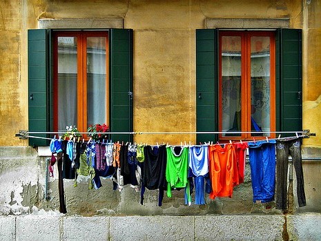 Clothesline outside window