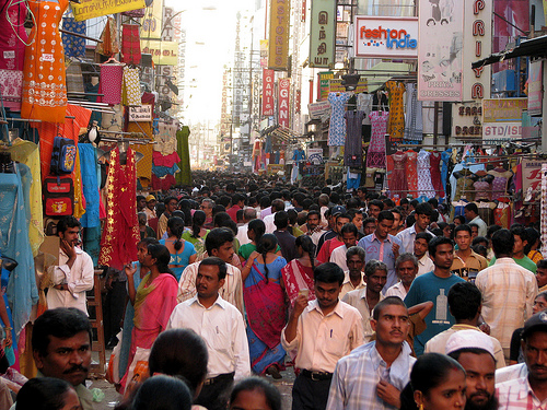 Market street in Chennai.