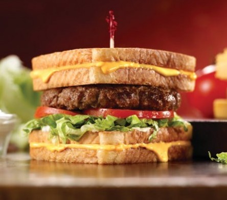 Friendly's grilled cheese burger