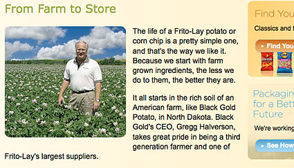 Potato farmer on website