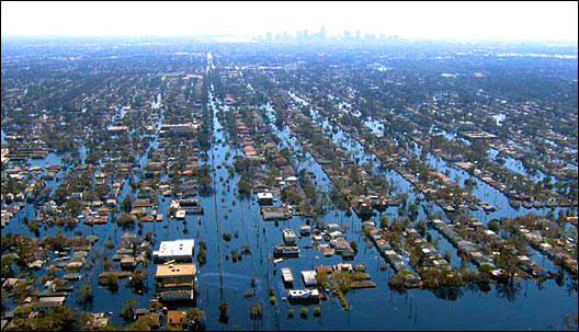 Flooded New Orleans.