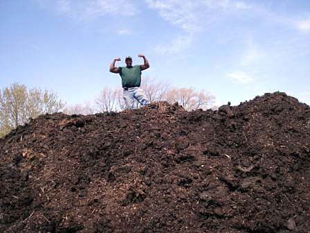 Will Allen on a compost pile