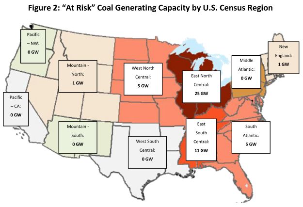 ICF: at-risk coal generating capacity by region