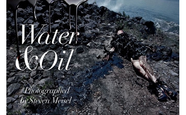 Vogue oil spill beach photo shoot