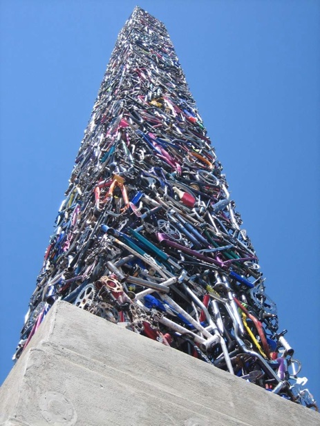 cyclisk tower of bikes
