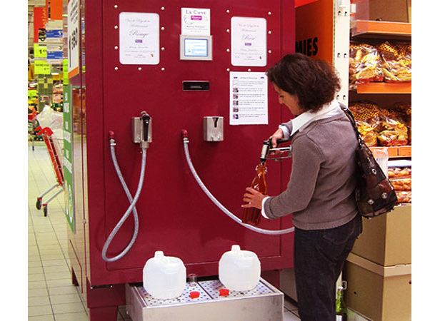 Bulk wine dispensers in France