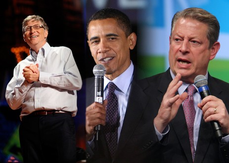 Bill Gates, Barack Obama, Al Gore