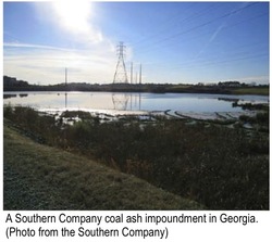 Southern Co. coal impoundment pond