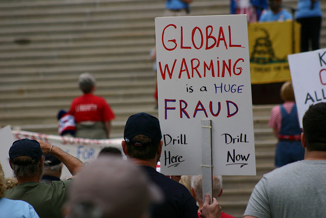 tea party "global warming fraud" sign