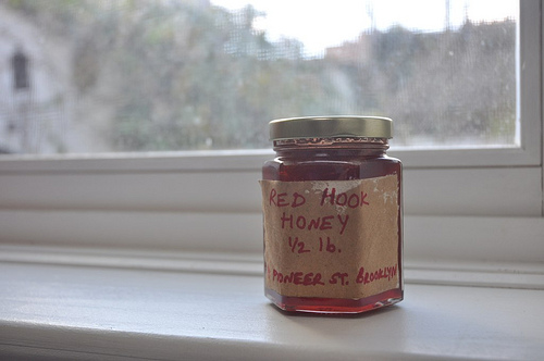 Jar of Red Hook honey.