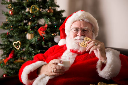 Santa with cookies