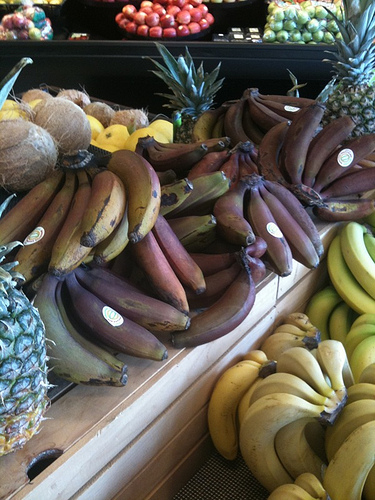Different kinds of bananas