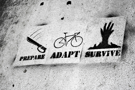 Prepare, adapt, survive graffiti