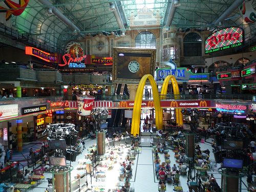 Food court in Cape Town, South Africa