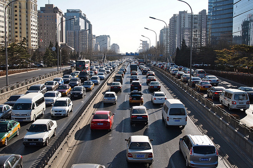 Traffic in China. 