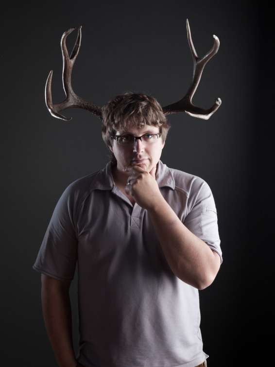 Man with antlers