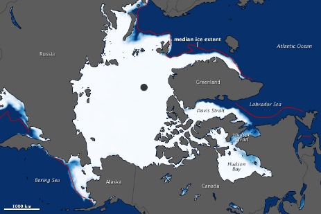 Ice melt map
