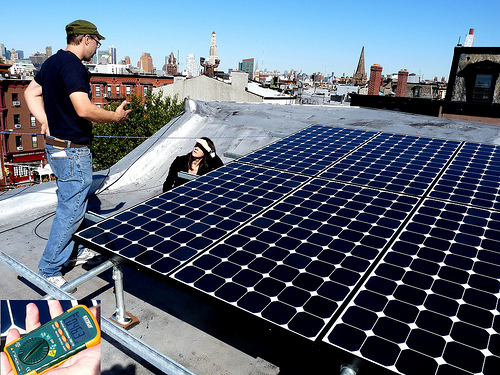 solar PV array in Brooklyn, N.Y.