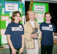 girl scouts with Jane Goodall